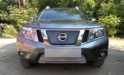 1 599 р. Сетка в решетку радиатора Russtal  Nissan Terrano  D10 (2013-2022) дорестайлинг, рестайлинг (хром)  с доставкой в г. Королёв. Увеличить фотографию 2