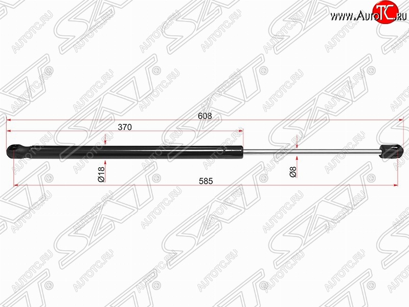 749 р. Газовый упор капота SAT  Nissan Terrano  D10 (2013-2022), Renault Duster  HS (2010-2021)  с доставкой в г. Королёв