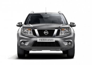 Защита переднего бампера (одинарная, Ø63 мм) Petroil Tuning Nissan Terrano D10 дорестайлинг (2013-2016)