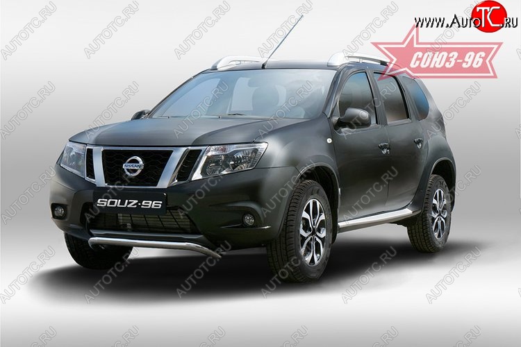 1 169 р. Защита переднего бампера Souz-96 (d60) Nissan Terrano D10 дорестайлинг (2013-2016)  с доставкой в г. Королёв