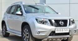 26 999 р. Широкая защита порогов SLITKOFF  Nissan Terrano  D10 (2013-2022) дорестайлинг, рестайлинг  с доставкой в г. Королёв. Увеличить фотографию 4