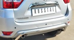 13 949 р. Защита заднего бампера (Ø42 мм волна, нержавейка) SLITKOFF Nissan Terrano D10 дорестайлинг (2013-2016)  с доставкой в г. Королёв. Увеличить фотографию 2