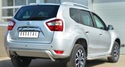 13 949 р. Защита заднего бампера (Ø42 мм волна, нержавейка) SLITKOFF Nissan Terrano D10 дорестайлинг (2013-2016)  с доставкой в г. Королёв. Увеличить фотографию 4