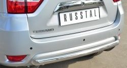 14 399 р. Одинарная защита заднего бампера из трубы диаметром 63 мм SLITKOFF Nissan Terrano D10 дорестайлинг (2013-2016)  с доставкой в г. Королёв. Увеличить фотографию 2