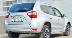 14 399 р. Одинарная защита заднего бампера из трубы диаметром 63 мм SLITKOFF Nissan Terrano D10 дорестайлинг (2013-2016)  с доставкой в г. Королёв. Увеличить фотографию 4