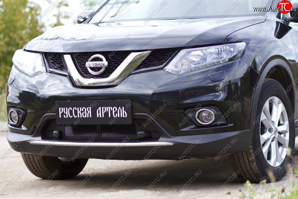 1 789 р. Защитная сетка решетки переднего бампера РА Nissan X-trail 3 T32 рестайлинг (2017-2022)  с доставкой в г. Королёв