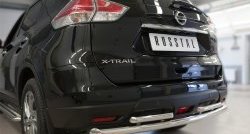 13 649 р. Защита заднего бампера (Ø63 и 42 мм, уголки, нержавейка) SLITKOFF  Nissan X-trail  3 T32 (2017-2022) рестайлинг  с доставкой в г. Королёв. Увеличить фотографию 2