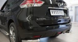 15 599 р. Защита заднего бампера (Ø63 мм уголки, нержавейка) SLITKOFF Nissan X-trail 3 T32 рестайлинг (2017-2022)  с доставкой в г. Королёв. Увеличить фотографию 2