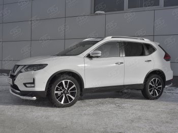 15 699 р. Защита переднего бампера (Ø63 мм, нержавейка) SLITKOFF  Nissan X-trail  3 T32 (2013-2018) дорестайлинг  с доставкой в г. Королёв. Увеличить фотографию 2