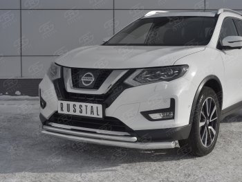 19 899 р. Защита переднего бампера (Ø63 и 42 мм) Nissan X-trail 3 T32 дорестайлинг (2013-2018)  с доставкой в г. Королёв. Увеличить фотографию 4