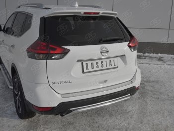 1 649 р. Защитная накладка заднего бампера Russtal Nissan X-trail 3 T32 рестайлинг (2017-2022) (Зеркальная поверхность)  с доставкой в г. Королёв. Увеличить фотографию 2