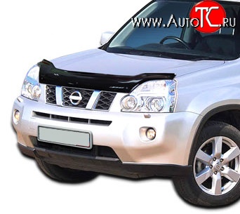 2 879 р. Дефлектор капота NovLine  Nissan X-trail  2 T31 (2007-2011) дорестайлинг  с доставкой в г. Королёв