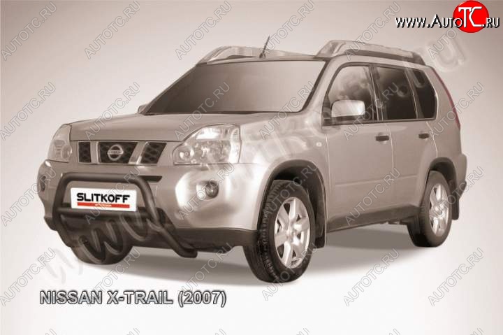 16 899 р. Кенгурятник d57 низкий Nissan X-trail 2 T31 дорестайлинг (2007-2011) (Цвет: серебристый)  с доставкой в г. Королёв