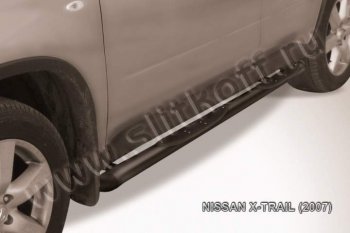 Пороги d76 с проступями со скосами Nissan X-trail 2 T31 дорестайлинг (2007-2011)