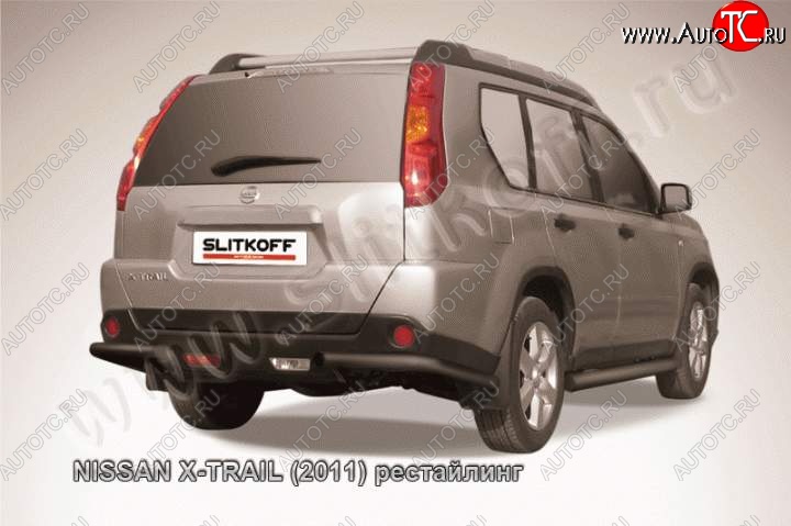 6 999 р. Уголки d57  Nissan X-trail  2 T31 (2007-2011) дорестайлинг (Цвет: серебристый)  с доставкой в г. Королёв