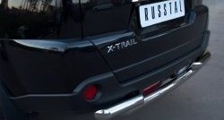 18 649 р. Защита заднего бампера (2 трубы Ø63, нержавейка) SLITKOFF Nissan X-trail 2 T31 рестайлинг (2010-2015)  с доставкой в г. Королёв. Увеличить фотографию 2