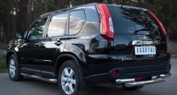 17 649 р. Защита заднего бампера (2 трубы Ø76, нержавейка) SLITKOFF Nissan X-trail 2 T31 рестайлинг (2010-2015)  с доставкой в г. Королёв. Увеличить фотографию 4