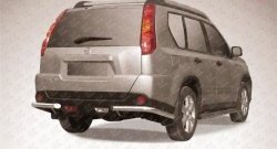 Защита заднего бампера из двух боковых уголков диаметром 57 мм Slitkoff Nissan X-trail 2 T31 рестайлинг (2010-2015)