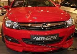 5 699 р. Накладка на передний бампер Rieger Opel Astra H GTC хэтчбек 3 дв. дорестайлинг (2004-2006) (Неокрашенная)  с доставкой в г. Королёв. Увеличить фотографию 3