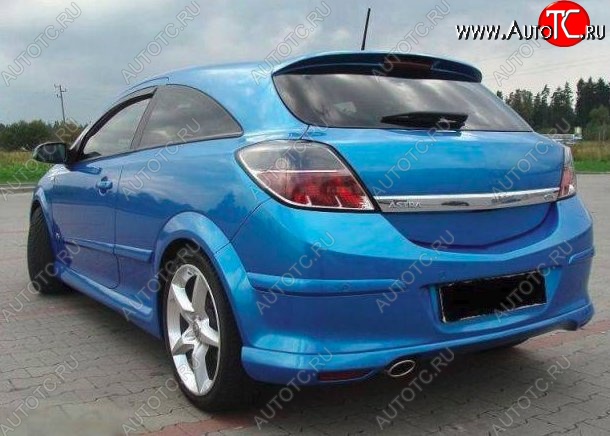 2 999 р. Накладка на задний бампер OPC-Line Opel Astra H GTC хэтчбек 3 дв. рестайлинг (2006-2011) (Неокрашенная)  с доставкой в г. Королёв