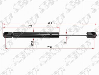 Газовый упор крышки багажника SAT Opel Astra H универсал рестайлинг (2007-2015)