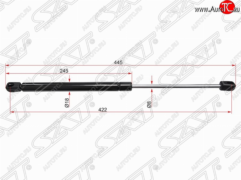 629 р. Газовый упор крышки багажника SAT Opel Astra H универсал (2004-2007)  с доставкой в г. Королёв