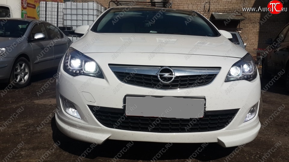 5 499 р. Накладка на передний бампер RIEGER Opel Astra J хэтчбек 5 дв.  рестайлинг (2012-2017) (Неокрашенная)  с доставкой в г. Королёв