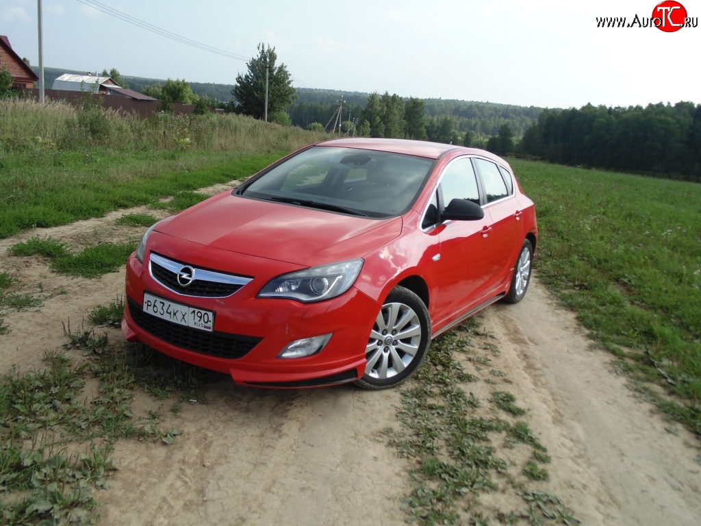 3 999 р. Накладка Sport на передний бампер Opel Astra J хэтчбек 5 дв.  рестайлинг (2012-2017) (Неокрашенная)  с доставкой в г. Королёв