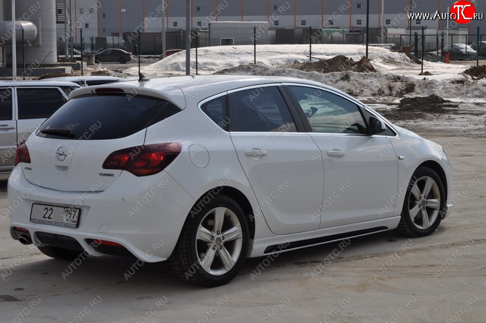 5 499 р. Пороги накладки RIEGER Opel Astra J хэтчбек 5 дв.  рестайлинг (2012-2017) (Неокрашенные)  с доставкой в г. Королёв