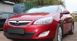 Сетка на бампер Russtal (черная) Opel Astra J хэтчбек 5 дв. дорестайлинг (2009-2012)