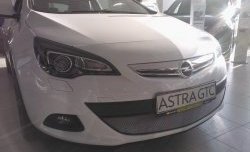 1 539 р. Сетка на бампер GTC Russtal (хром) Opel Astra J хэтчбек 5 дв. дорестайлинг (2009-2012)  с доставкой в г. Королёв. Увеличить фотографию 3