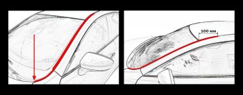 Водостоки лобового стекла Стрелка 11 Opel Astra J хэтчбек 5 дв.  рестайлинг (2012-2017)