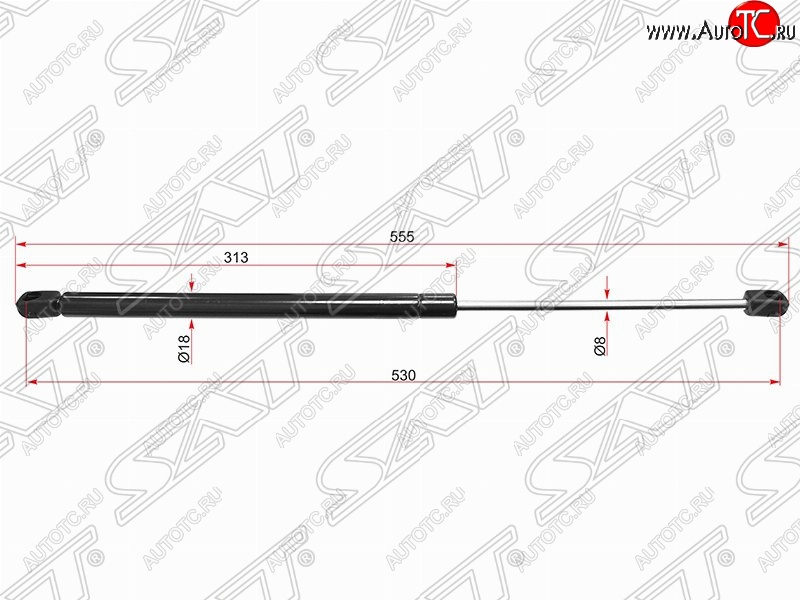 599 р. Газовый упор крышки багажника SAT  Opel Astra  G (1998-2005) седан  с доставкой в г. Королёв