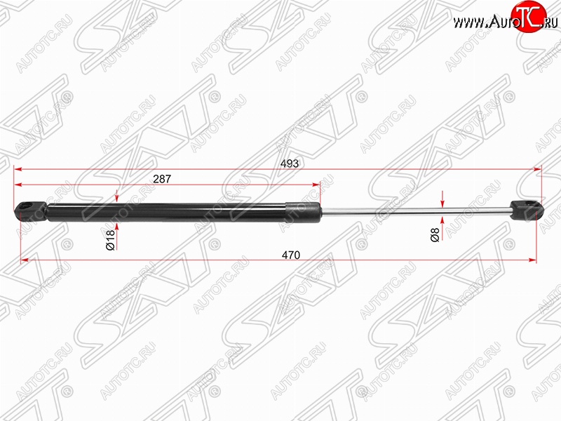 639 р. Газовый упор крышки багажника SAT  Opel Corsa  C (2000-2006)  с доставкой в г. Королёв