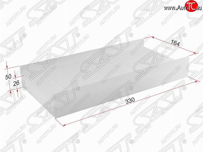 273 р. Фильтр салонный SAT (330х164х50/26 mm)  Opel Corsa  C - Vectra  C  с доставкой в г. Королёв