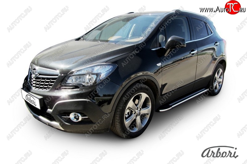 12 149 р. Порожки для ног Arbori Luxe Black Opel Mokka  дорестайлинг (2012-2016)  с доставкой в г. Королёв