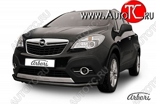 6 389 р. Защита переднего бампера Arbori (черная, 1 труба d57 mm). Opel Mokka  дорестайлинг (2012-2016)  с доставкой в г. Королёв