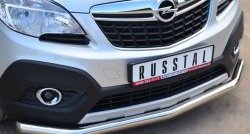 16 999 р. Одинарная защита переднего бампера диаметром 63 мм SLITKOFF Opel Mokka  дорестайлинг (2012-2016)  с доставкой в г. Королёв. Увеличить фотографию 2