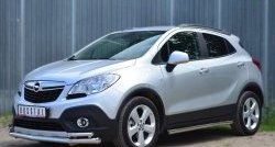 13 849 р. Защита порогов из круглой трубы диаметром 63 мм Russtal Opel Mokka  дорестайлинг (2012-2016) (Защита порогов с со скосами на торцах (вариант 1))  с доставкой в г. Королёв. Увеличить фотографию 8