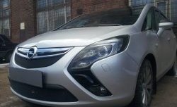 1 469 р. Нижняя сетка на бампер Russtal (черная) Opel Zafira С дорестайлинг (2011-2016)  с доставкой в г. Королёв. Увеличить фотографию 3