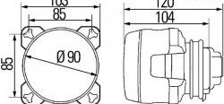 2 799 р. Модуль дальнего света Hella 1K0 008 191-007 Volkswagen Transporter T4 дорестайлинг (1990-1996) (Без пыльника)  с доставкой в г. Королёв. Увеличить фотографию 2