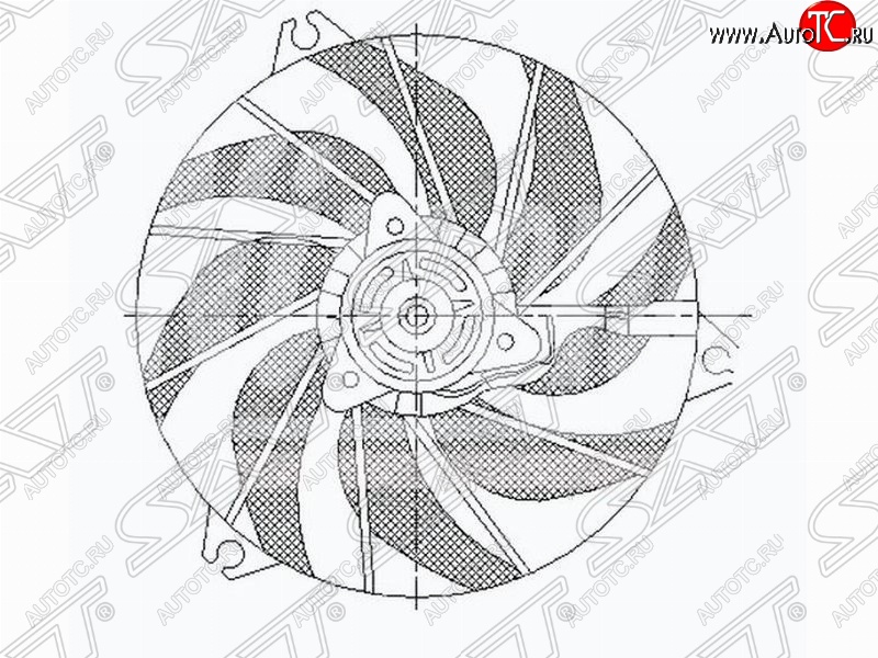 4 699 р. Диффузор радиатора в сборе SAT  Peugeot 206 ( хэтчбэк 5 дв.,  хэтчбэк 3 дв.) (1998-2003) 2AC дорестайлинг, 2AC дорестайлинг  с доставкой в г. Королёв