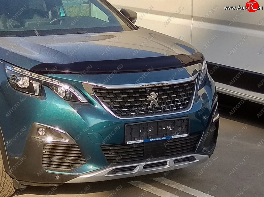 2 879 р. Дефлектор капота SIM Peugeot 3008 2 (2016-2024)  с доставкой в г. Королёв