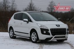 13 319 р. Защита переднего бампера Souz-96 (d60/42) Peugeot 3008 дорестайлинг (2009-2013)  с доставкой в г. Королёв. Увеличить фотографию 2