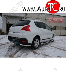 7 919 р. Защита задняя d60 уголки одинарные Souz-96 Peugeot 3008 дорестайлинг (2009-2013)  с доставкой в г. Королёв