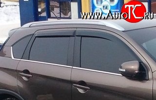 999 р. Комплект дефлекторов окон (ветровиков) 4 шт. Russtal Peugeot 4008 (2012-2017)  с доставкой в г. Королёв