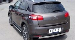 14 999 р. Защита заднего бампера (Ø75x42 мм, нержавейка) Russtal Peugeot 4008 (2012-2017)  с доставкой в г. Королёв. Увеличить фотографию 4