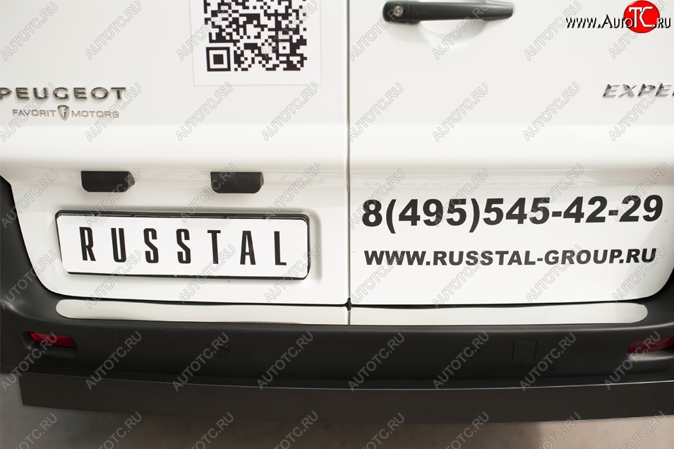 2 199 р. Накладка защитная на верхнюю часть заднего бампера Russtal Peugeot Expert (2007-2012)  с доставкой в г. Королёв