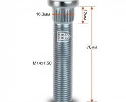 Забивная шпилька 58 мм ступицы Вектор M14 1.5 58 ГАЗ ГАЗель 3302 дорестайлинг шасси (1994-2002) 