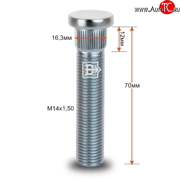 282 р. Забивная шпилька 58 мм ступицы Вектор M14 1.5 58 Audi A4 B5 8D5 универсал 2-ой рестайлинг (1999-2001)